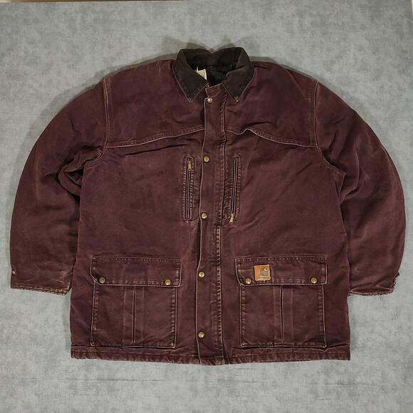 Carhartt Other - VTG 90s Carhartt C10BRG blanket lined utility canvas USA made work jacket mns XL